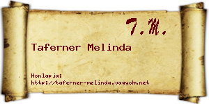 Taferner Melinda névjegykártya